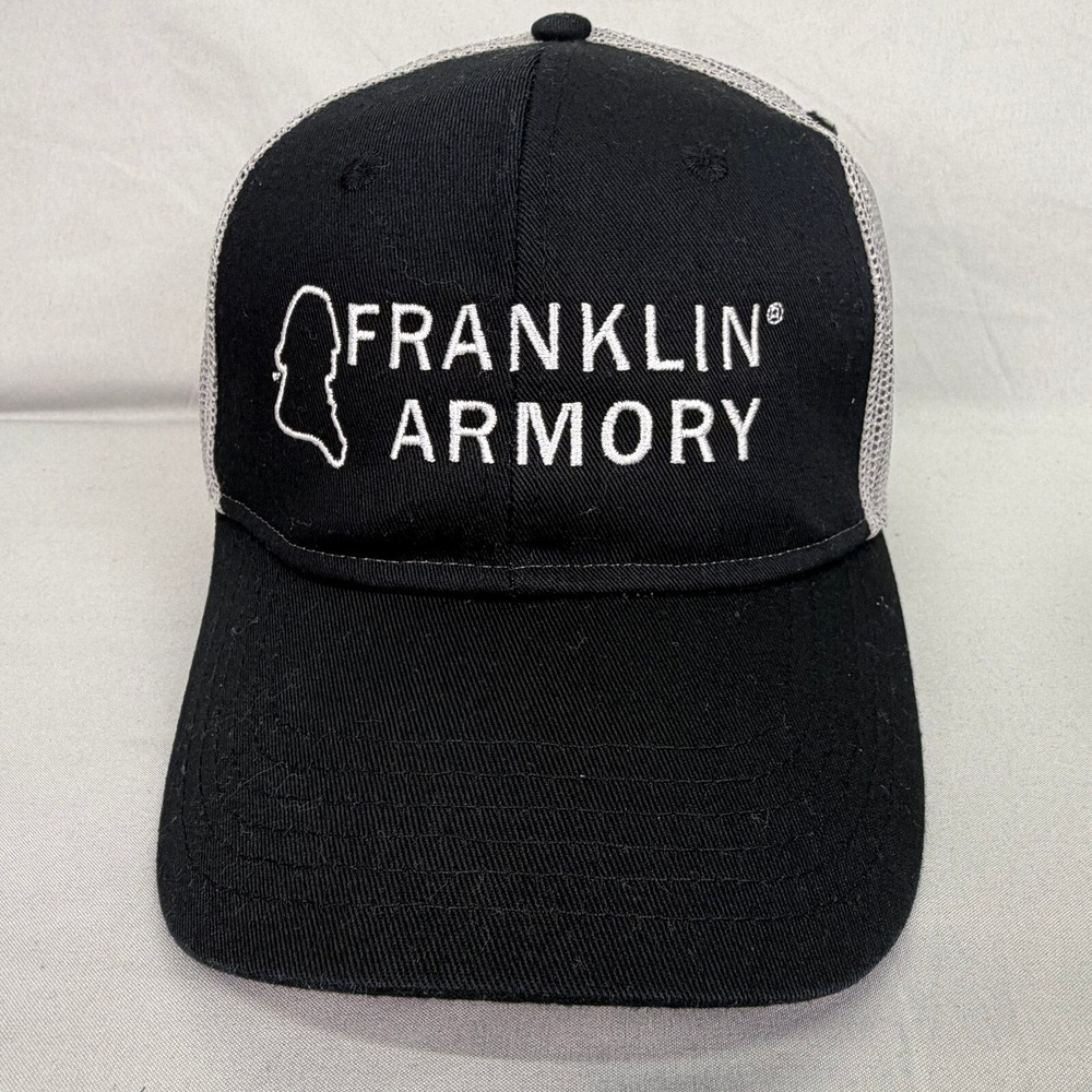 Franklin Armory Trucker Hat Otto Mens OSFA Black Grey Mesh Snapback Cap